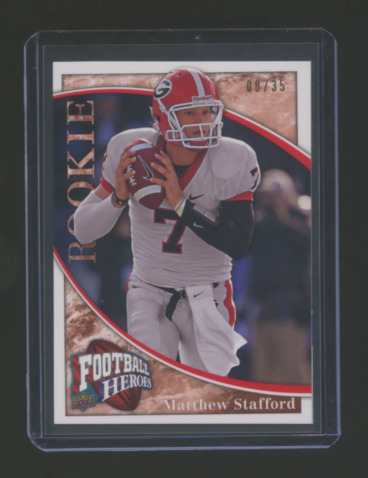 Matthew Stafford Upper Deck Heroes #118 Autograph-Gold