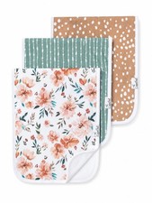 Copper Pearl Premium Baby Burp Cloths - 3-Pack Large Cotton Burp