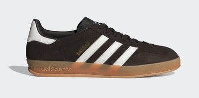 adidas Gazelle Men's Brown Suede Striped Logo Sneaker US 10 Men's