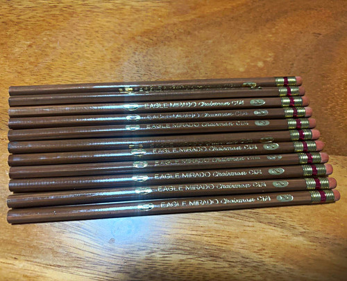 Eagle Mirado chairman No. 174 No. 2 Pencils Brown Single Color Lot of 11 no box