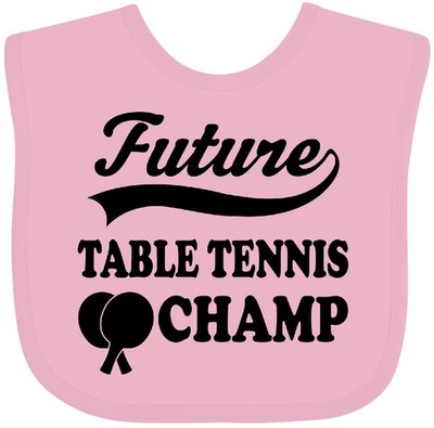 Inktastic Table Tennis Future Champ Baby Bib Hobby Childs Player Clothing Infant