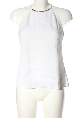 ZARA BASIC Spaghettiträger Top Damen Top Gr. DE 36 weiß Casual-Look