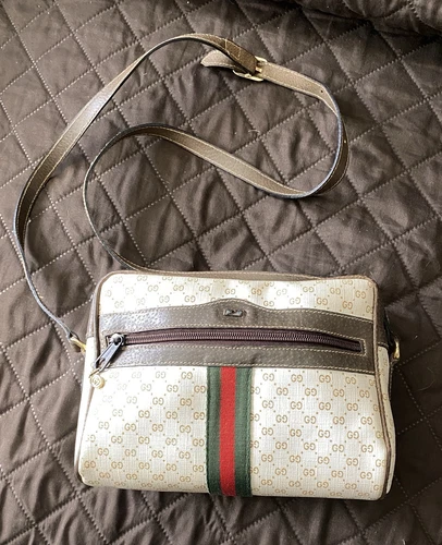Vintage Gucci Ophidia GG Monogram a righe Supreme*emblema mancante