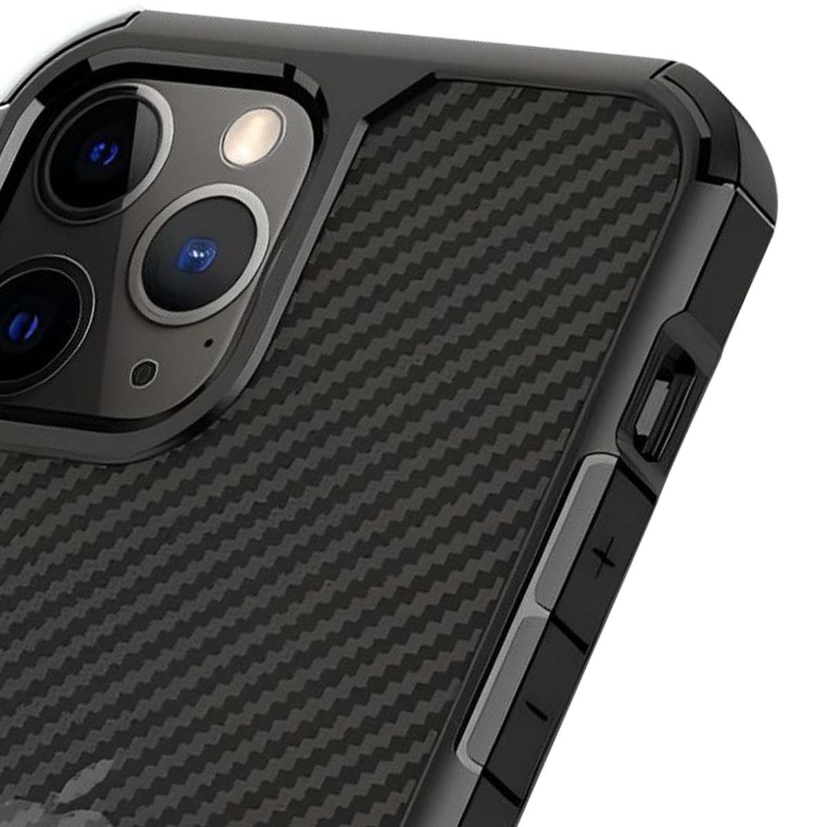 Coque carbone iPhone 12 Pro Max Crong hybride rigide noire - 4