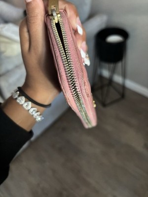 Pink Ysl And Gold Zip Wallet | eBay