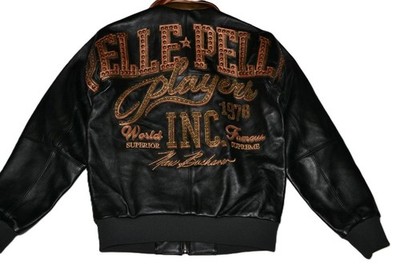 AUTHENTIC Pelle Pelle Men's LEATHER  PLAYERS INC WORLD FAMOUS Jacket BROWN  NEW