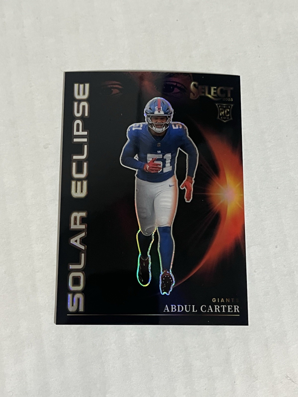 2025 Panini Select Abdul Carter Solar Eclipse CASE HIT SSP RC Rookie Giants