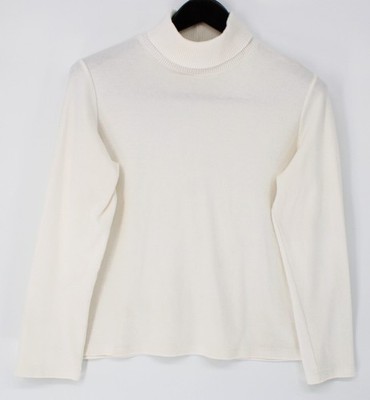 Rafaella Top Womens XL White Long Sleeve Turtleneck Stretch Basic Tee Shirt