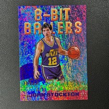 2025 Topps Flagship 8-Bit Ballers John Stockton Purple /250 SSP#Z