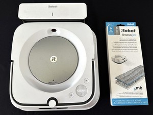 iRobot Braava Jet M6 M6110 Robot Mop With Charging Dock Wi-Fi Connected White
