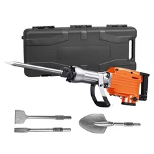 Demolition Jack Hammer Concrete Breaker 2200W Electric Hammer 4 Chisel Bits