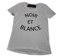 Damen T-SHIRT Shirt Weiss Schwarz Schriftzug Stacy SS2 B.Young Gr. S 36 Neu