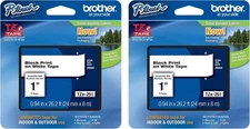 GENUINE NEW BROTHER TZE-251 Brother TZe Label Tape Cartridge TZE251 TWO PACK