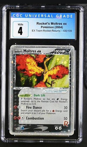 Rocket's Moltres ex graded CGC 4 for sale on eBay