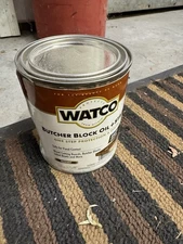 16 oz Hazelnut Butcher Block Oil Stain Nontoxic Food Safe Protects Wood Surfaces