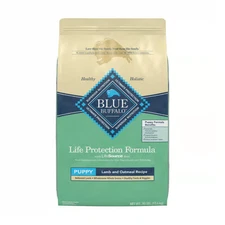 Blue Buffalo Life Protection Puppy Lamb & Oatmeal Dry Dog Food, 30 lb Bag