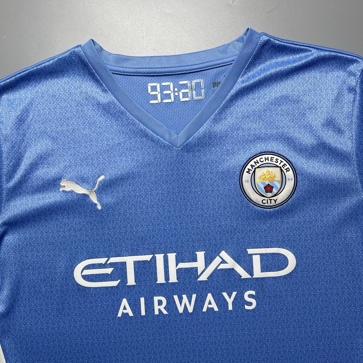 MANCHESTER CITY PUMA 2021/2022 SOCCER HOME JERSEY #26 MAHREZ SIZE