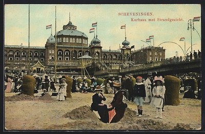 Postcard Scheveningen, spa house with beach face 