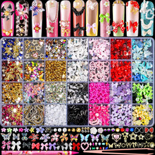 8000Pcs 3D Nail Charms and Nail Gems, Cute Nail Rhinestones and Charms Y2K