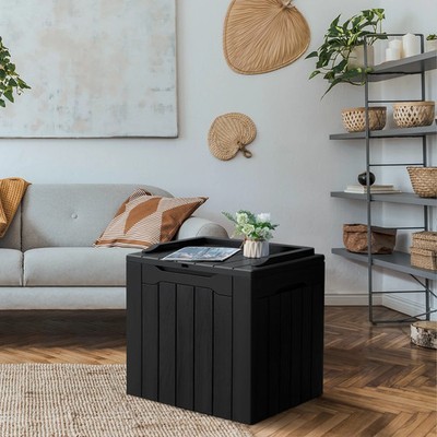 Resin Deck Box - Multi-Use Outdoor Storage for Patio Garden Yard