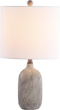 Alvaro 19-Inch Grey Table Lamp for Bedroom, Living Room  Home Office