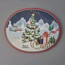 See’s Candies Holiday Box 2022 Empty w/ Insert – Refillable Gift Display