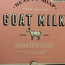 SHOWER MATE Goat Milk Moisturizing Beauty Soap W/Strawberry 10 bars available. 
