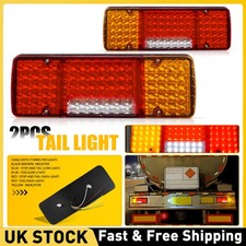 2x 12V LED Rear Tail Light Brake Stop Indicator Lamp Trailer Truck Van Caravan