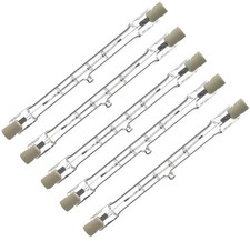 5 x 500W Linear Tungsten Halogen Light Bulbs R7s 118mm Tube Floodlight Lamp