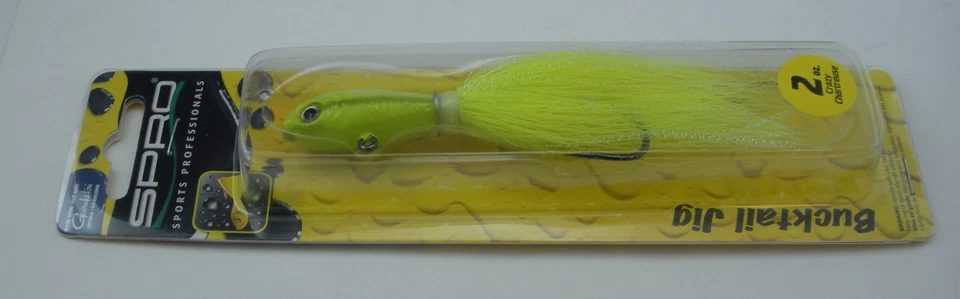 Spro SBTJCC-2 Pro Prime Bucktail 夹具大号疯狂 Chartreuse 2 盎司。 — 第 2/4 张图片