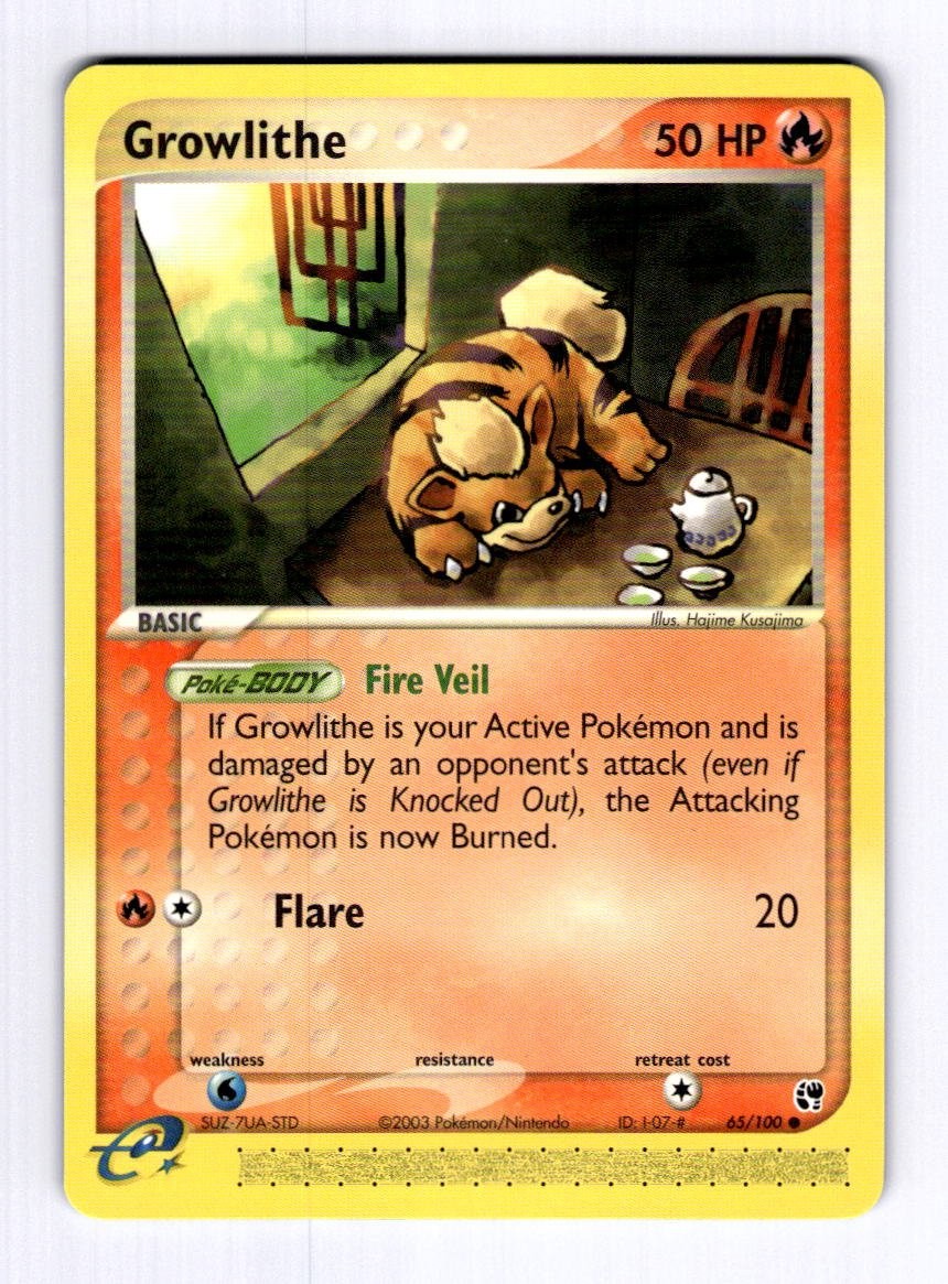 Growlithe Sandstorm #65 (2003) Common NM Pokemon