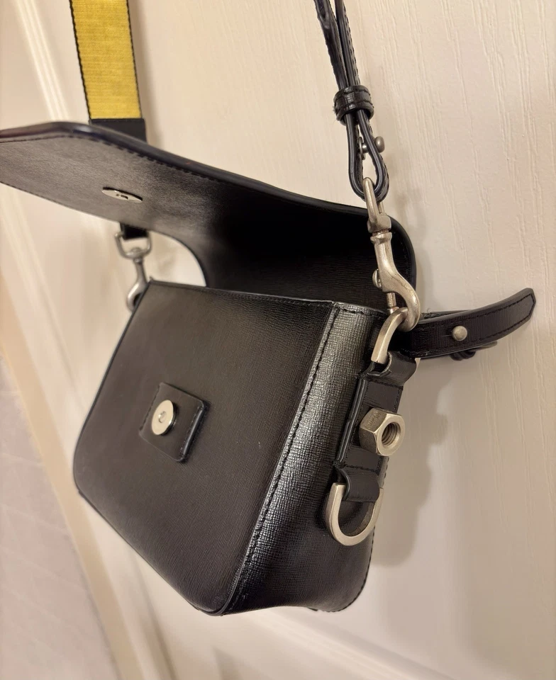 Off-White Main Label Diag Flap Bag 2013 w/ Yellow Industrial Strap – Rare - Image 3 of 4