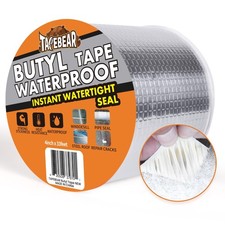 TAPEBEAR Butyl Tape Waterproof Sealant Tape 4inch x33feet, Aluminum Foil Duct...