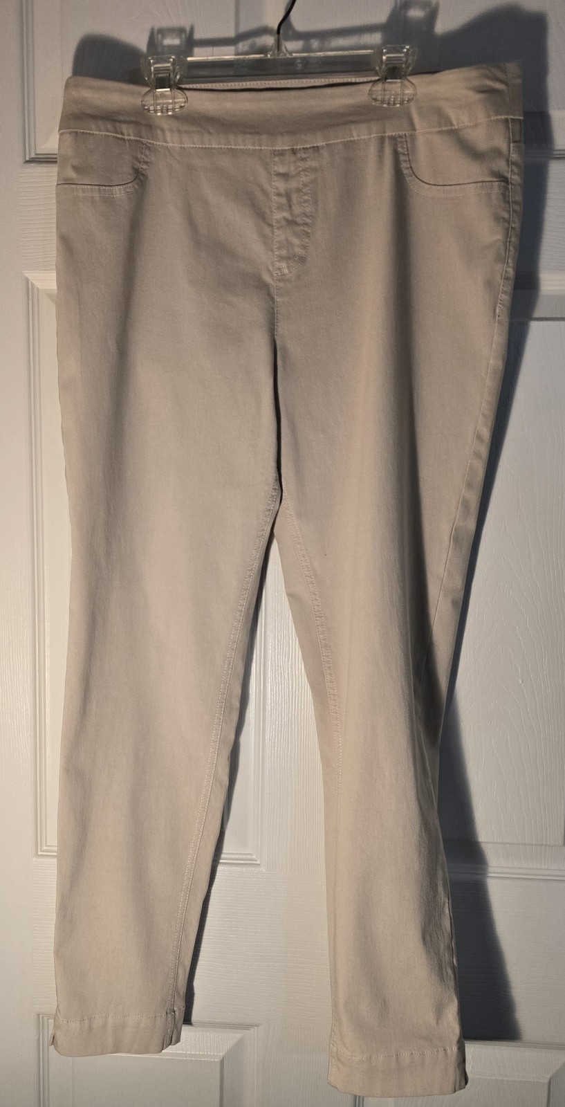 Soft Surrounding  Light Khaki Tan Pull On Stretch Pants Large