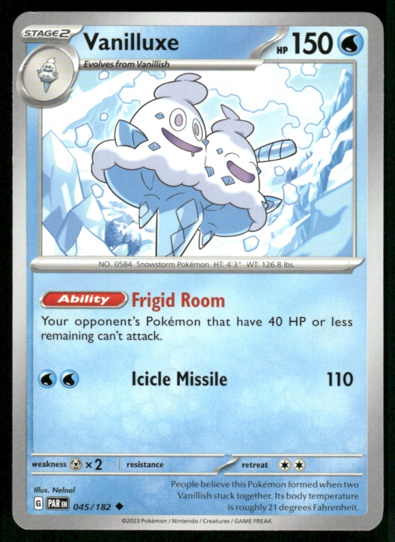 2023 Scarlet & Violet Series - Paradox Rift Vanilluxe Uncommon #45