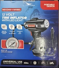 12 Volt Tire Inflator  With Led Light Portable Design