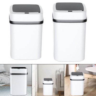 Qcwwy Pattumiera Intelligente 12L Con Sensore Di Movimento – Automatica, Silenziosa, Per Bagno E Ufficio