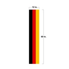 12 inch x 5 feel German Flag Vinyl Car Graphic Stripe Sticker Graphic Kit