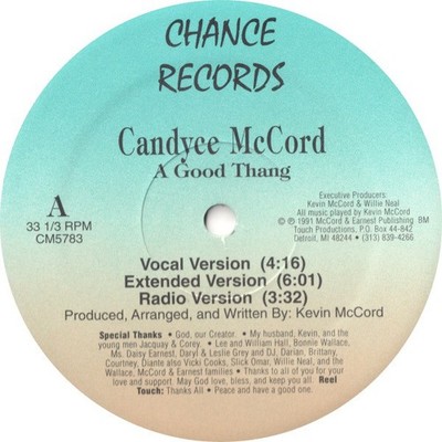 Candyce McCord / Reel Touch - A Good Thang / A Little Love (12'')