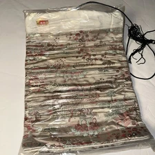 Jewelry Roll Asian Style 3 Zippers 1 Ring Bar 1 Large Pocket Trifold & Tie New