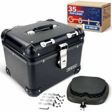 Topcase Pour SYM Maxsym 400 I En Aluminium Noir Robuste De 35 Litres