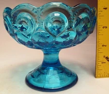 L.E. Smith Glass Company Moon & Star Pattern Candle Comport  from Heritage Line