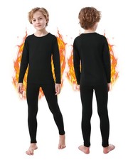 Thermal Underwear Set for Boys Long Johns Fleece Lined Set Ultra Soft Base La...