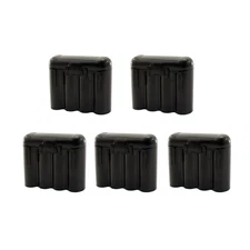 5 Pack AA/AAA / CR123A Black Battery Holder Storage Cases 