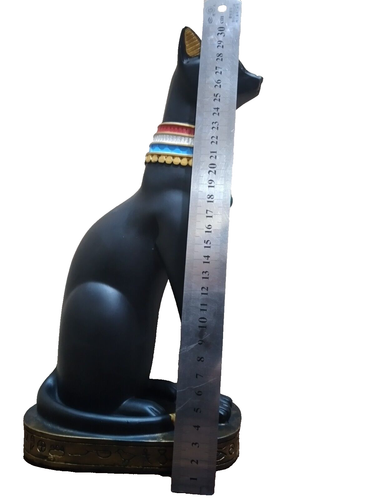 Paquete 3X Estatuas Antiguas Egipcias - Diosa Bastet Gato Isis Piedra Sólida Pesada - Imagen 18 de 24