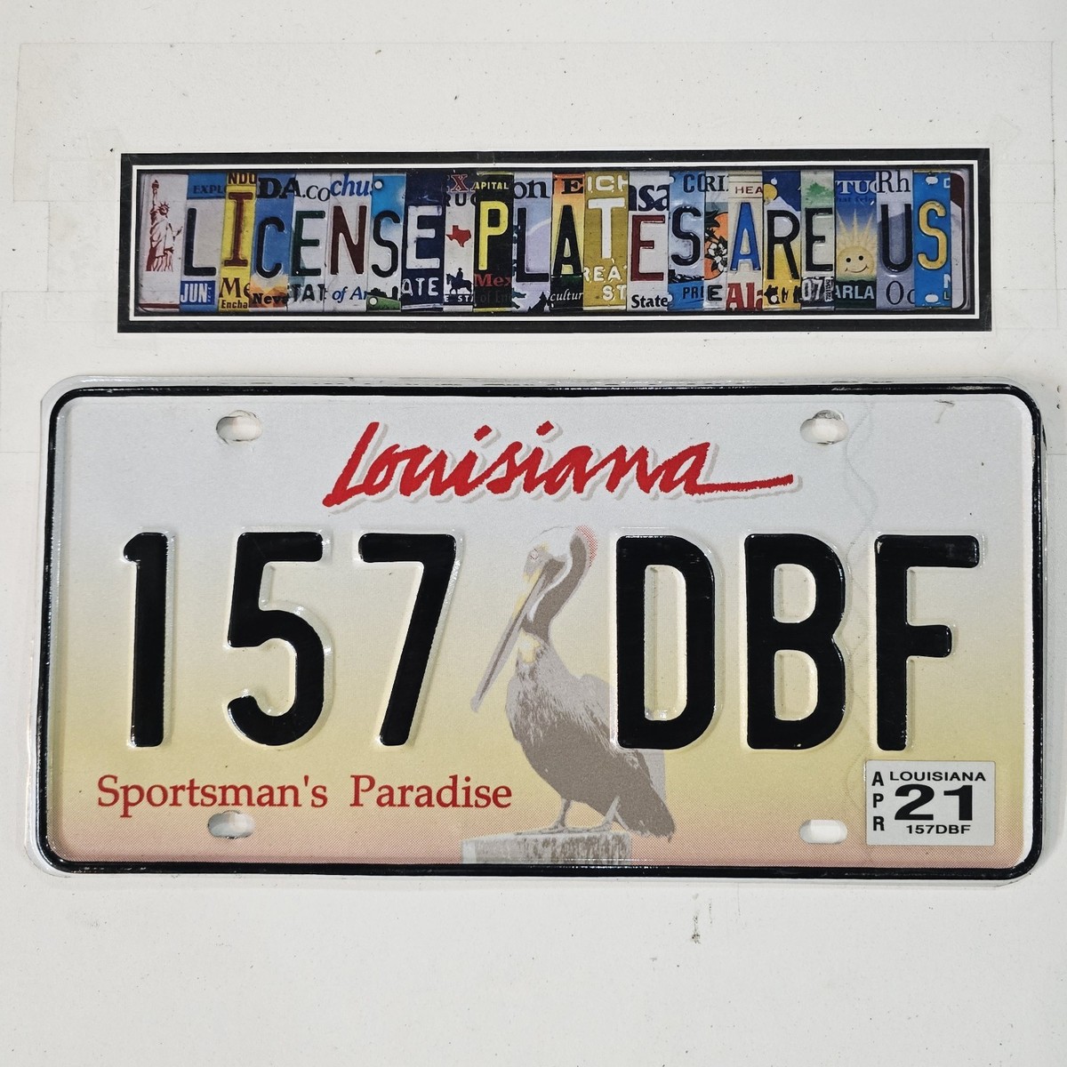松原静香/First Paradise　アンケハガキ、チラシ２枚、右上シール付き Louisiana Pelican License Plate 🔥FREE📬🔥 Sportsman's Paradise LA