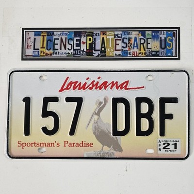 Louisiana Pelican License Plate 🔥FREE📬🔥 Sportsman's Paradise LA