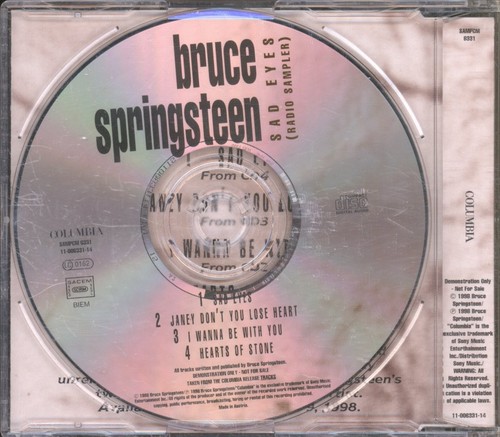 Bruce Springsteen Tracks (Sad Eyes: Radio Sampler) CD Europe Columbia 1999 promo - Picture 2 of 2