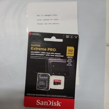 SanDisk 512GB SDXC MicroSD Class 10 Extreme PRO 200MB/s SDSQXCD- Box Damaged