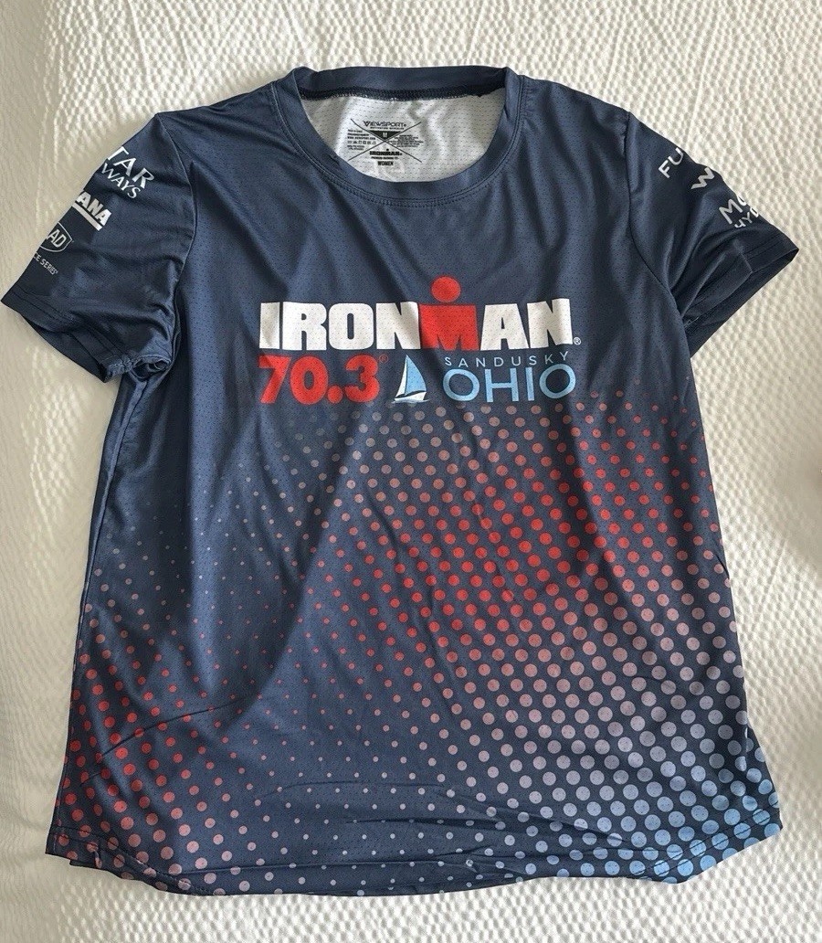 IRONMAN Ohio 2025 Finisher Shirt, Women's Size M, Triathlon Sandusky